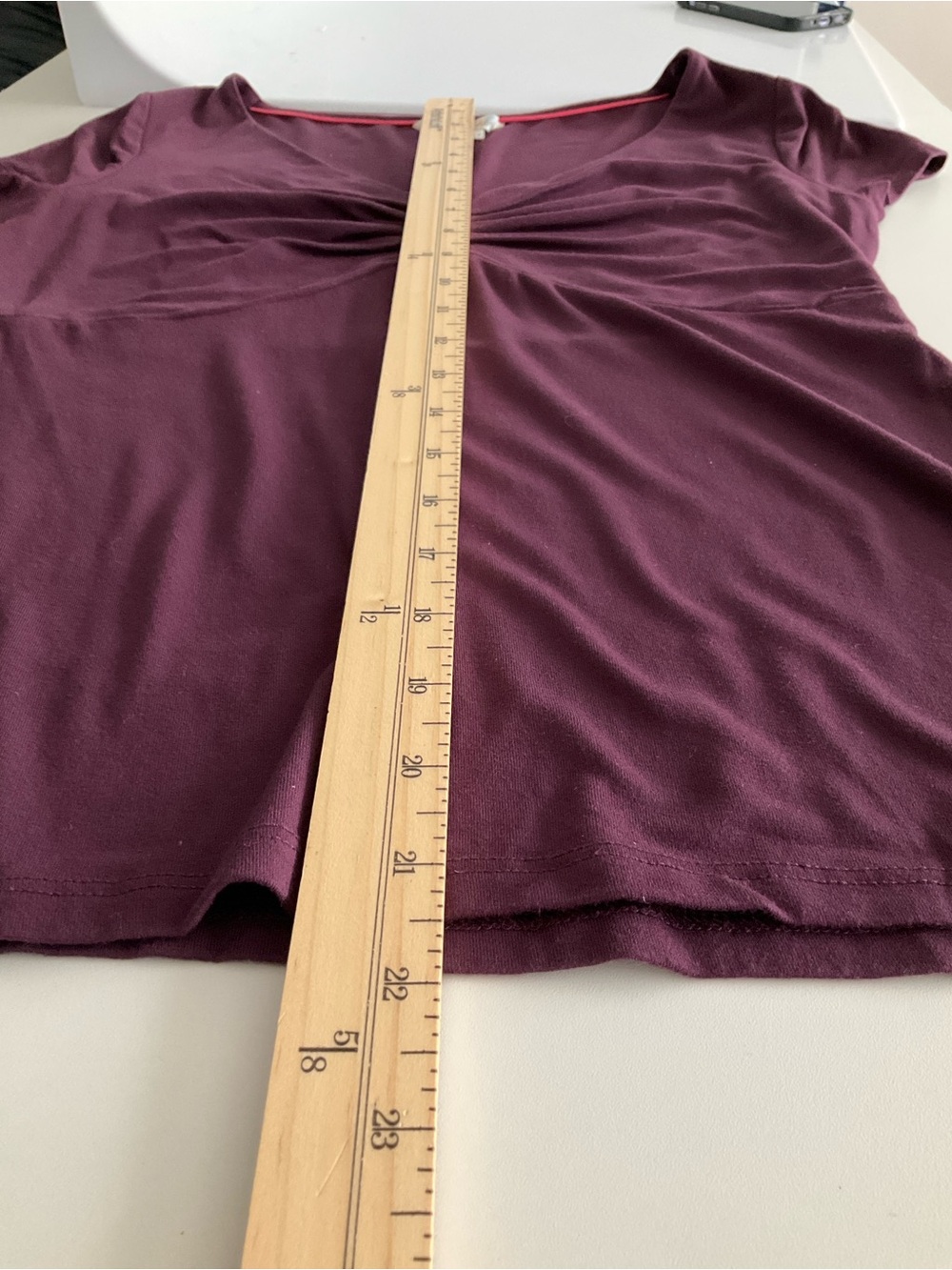 Boden 8 Short-Sleeve Ruched V-Neck Top - Picture 9 of 9